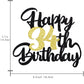 Klionjor 34Th Birthday Cake Topper - Happy Birthday Decoration For 34Th Birthday Party - Gift Plugin