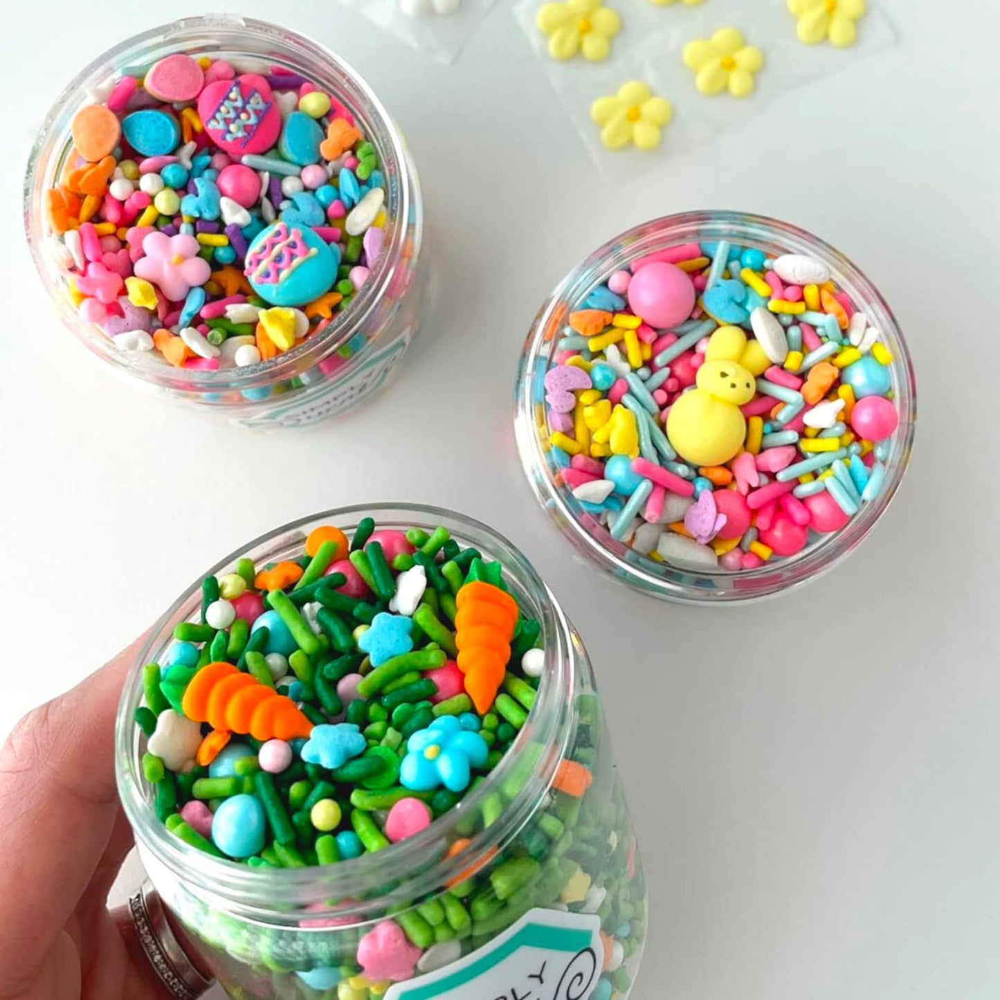 Easter Egg Sprinkle Mix | Spring Pastel Edible Decorations | Bulk | Simply Sucre (16 Oz Jar)
