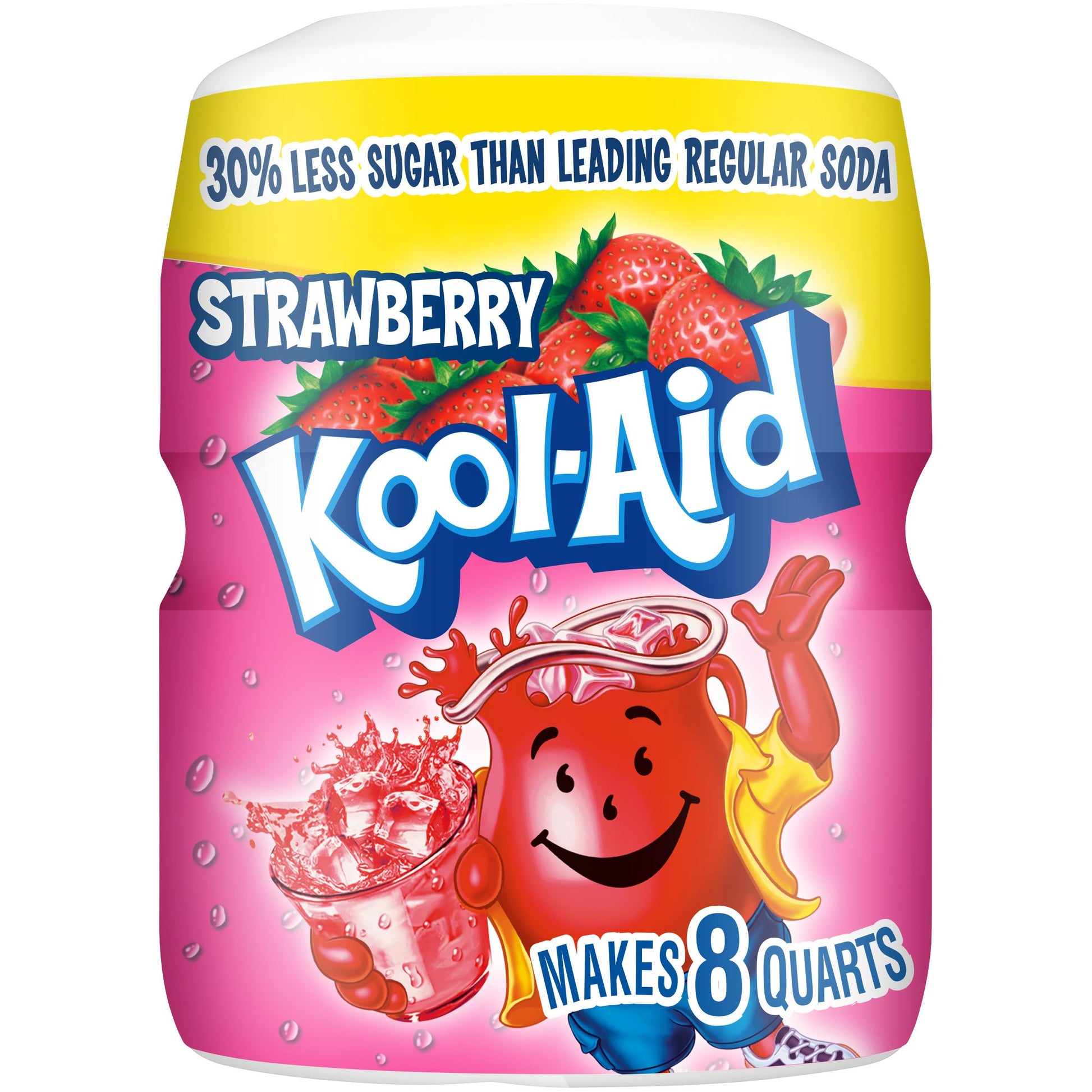Kool-Aid Sugar-Sweetened Strawberry Artificially Flavored Powdered Soft Drink Mix  19 Oz Canister