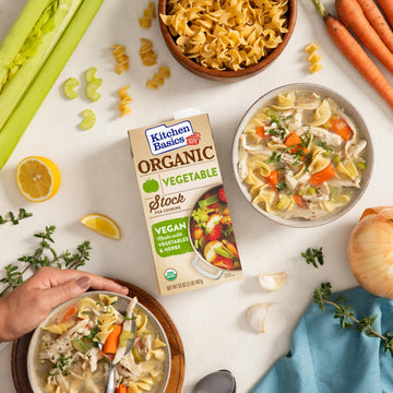 Kitchen Basics Organic Vegetable Stock, 32 Oz (Pack Of 12) | No Artificial Flavors, Vegan, Gluten Free |