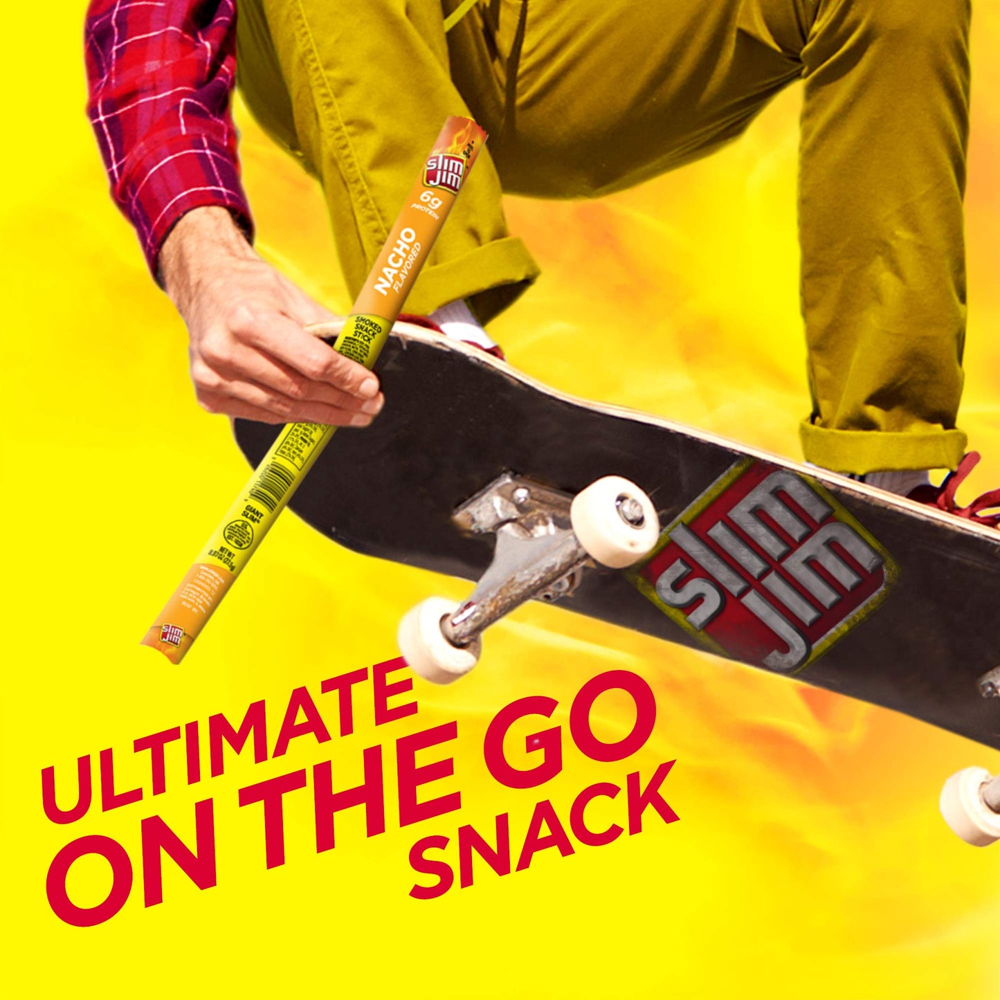 Slim Jim Smoked Meat Sticks, Nacho Flavor, Keto Friendly, 24 Count, 0.97 oz.