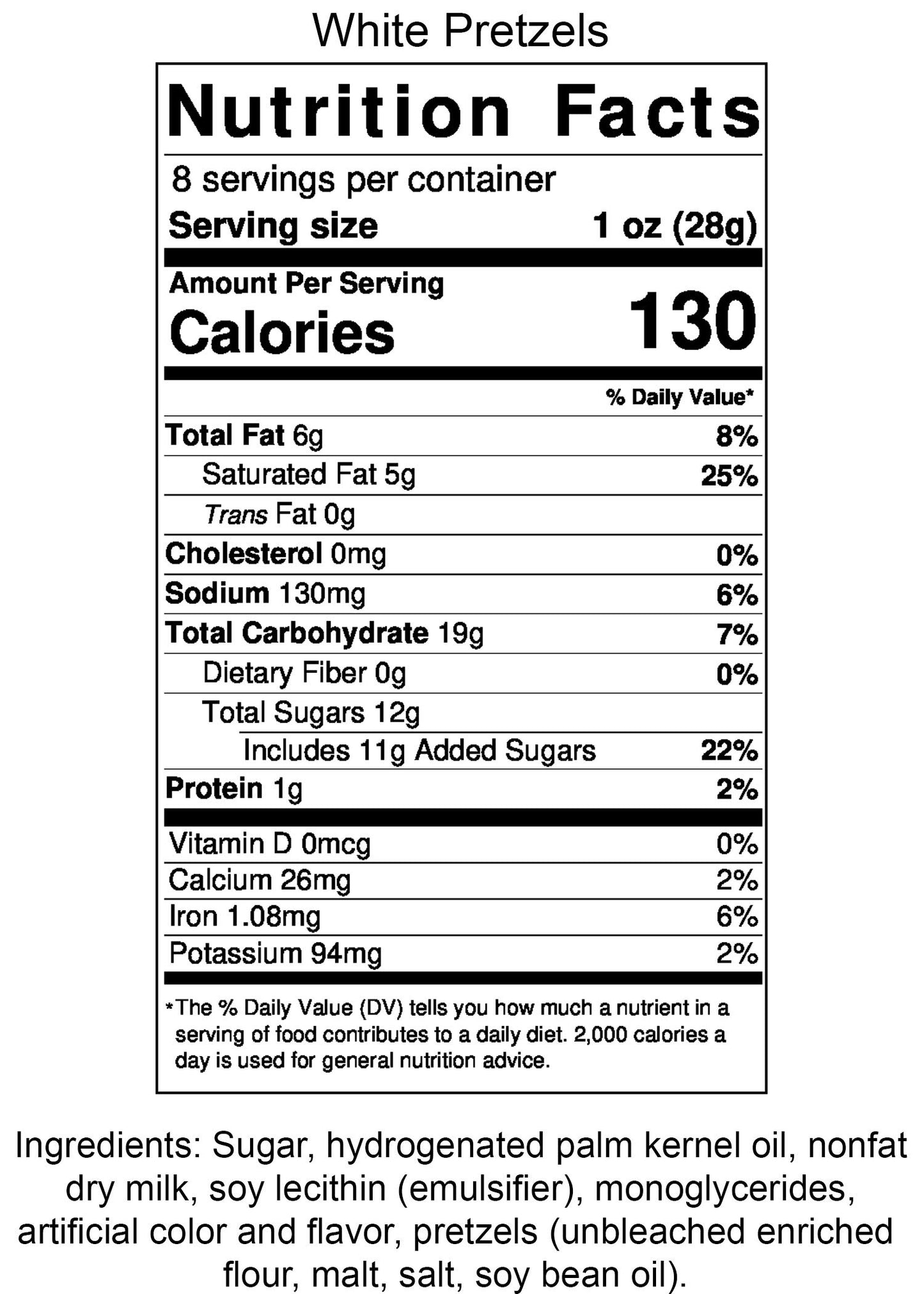 Amish Made White Pretzels Three 8 Oz. Bag