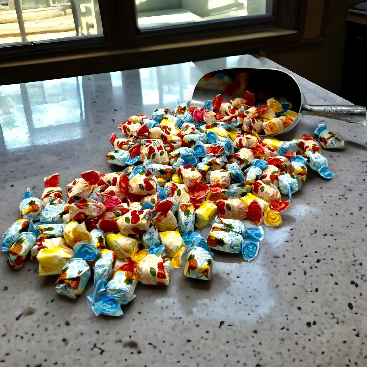 Arcor Fruit Filled Hard Candy, Delicious And Flavorful Gourmet Bon Bons Cherry, Orange, Strawberry, Pineapple, And Lemon 1.5 Lbs