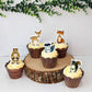 40Pcs Edible Animal Cupcake Toppers Wafer Paper Woodland Theme Animal Cupcake Toppers Picks For Animal Drink Topper Baby Shower