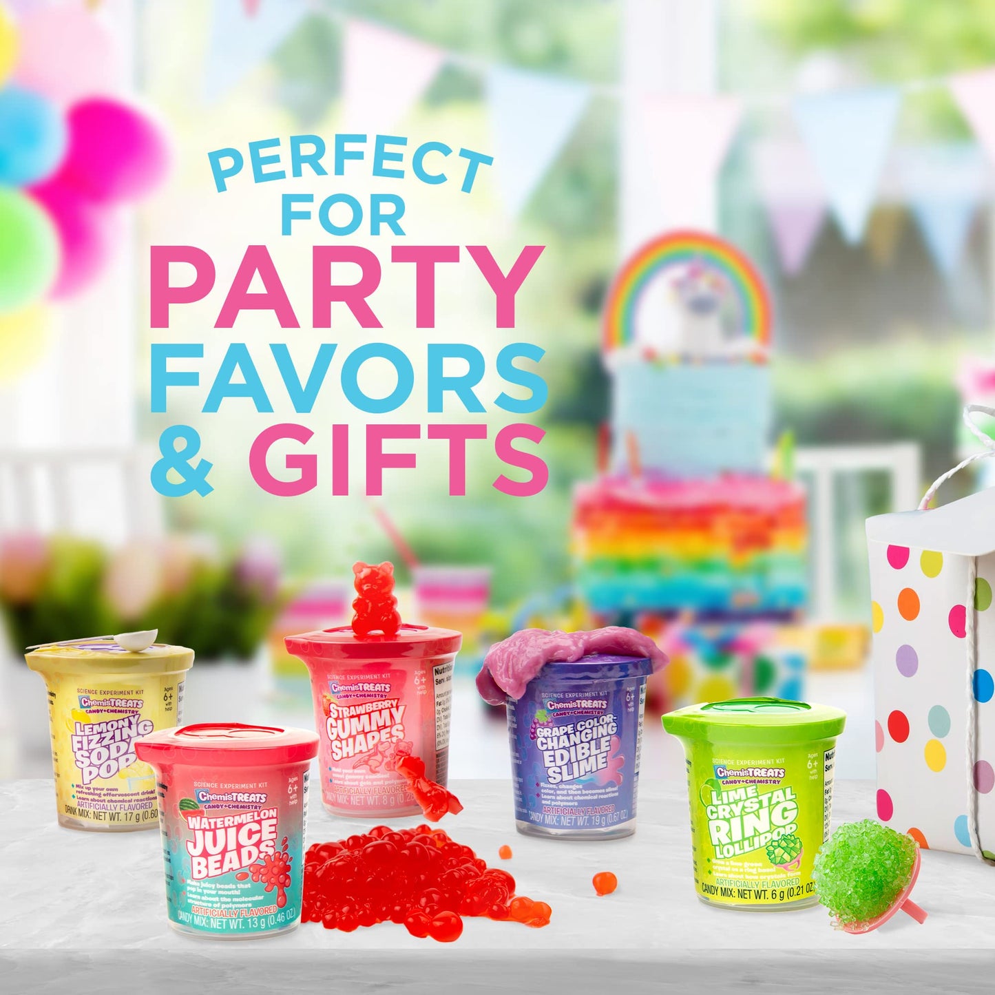 Thames & Kosmos Chemistreats! Candy+Chemistry Mini Science Experiments Gift Set | 15 Individually-Wrapped Beakers With Assorted