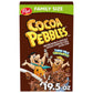 Post Cocoa Pebbles Breakfast Cereal, Gluten Free, Cocoa Flavored Crispy Rice Cereal, Breakfast Snacks, 19.5 Oz
