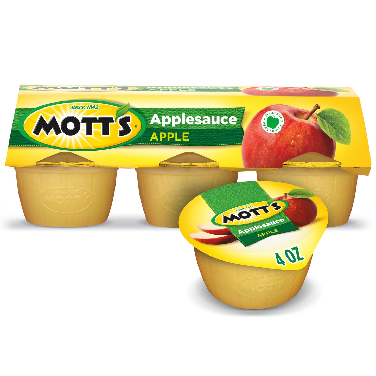 Motts Applesauce, 4 oz cups, 6 count