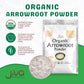 Jiva Organics Organic Arrowroot Flour (Powder) 8 Ounce Bag - Raw, Non-GMO