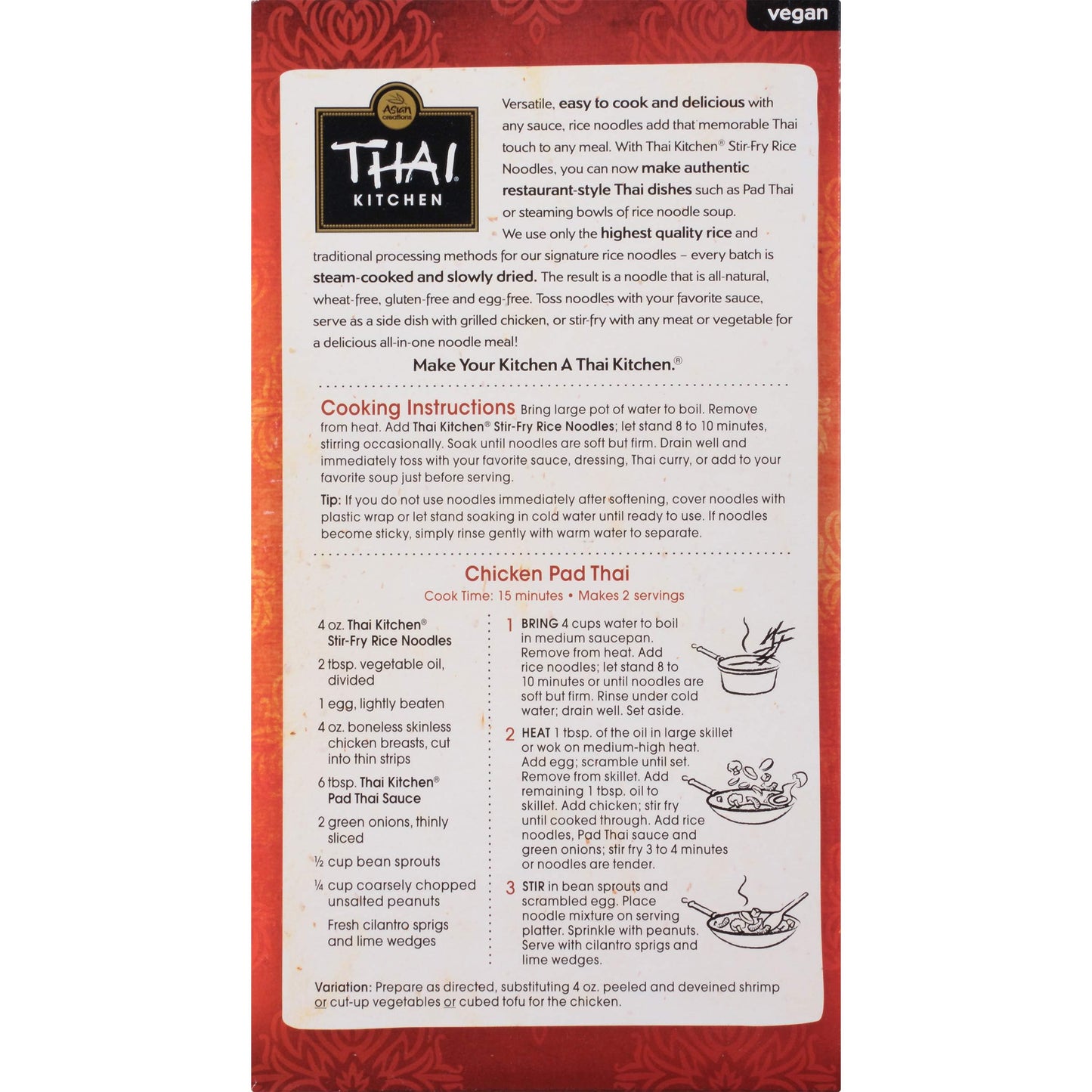Thai Kit Stir-Fry Rice Noodles -14 Ounce (Pack Of 12)