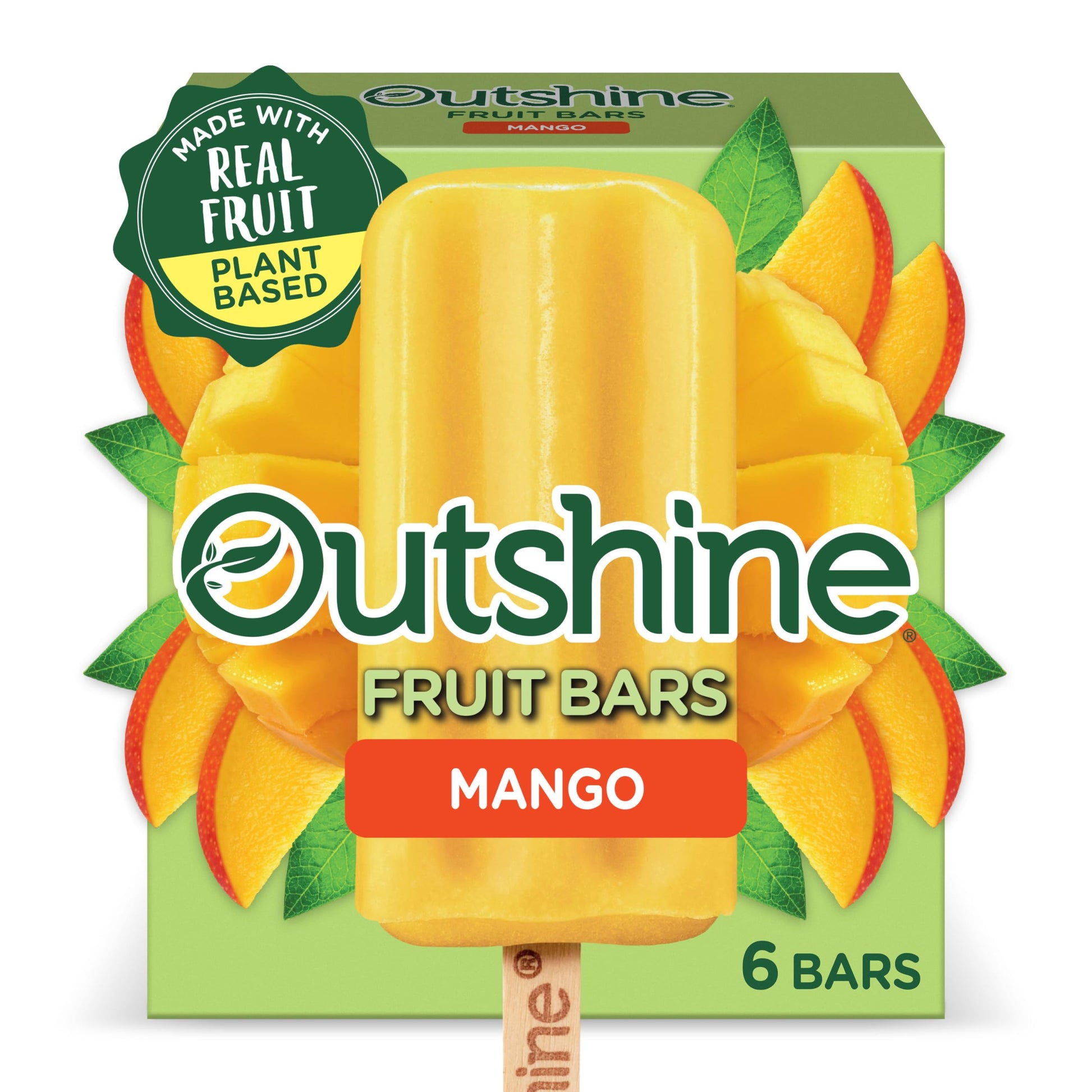 Outshine, Mango Frozen Fruit Bars, 6 count (Pack of 1)
