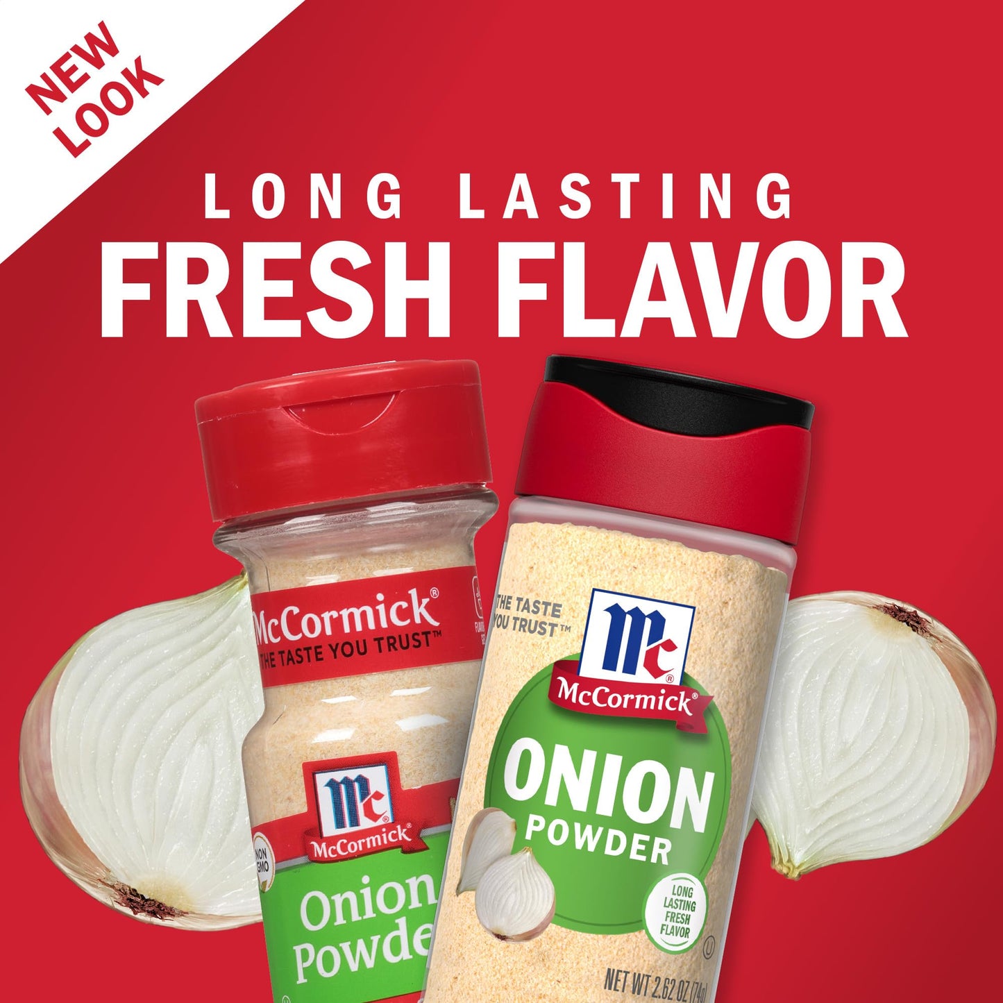 McCormick Onion Powder, Non GMO, Made with Fresh, Whole, Onions, For Bringing Consistent Onion Flavor to Meals & Recipes, 2.62 o