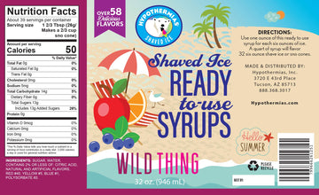 Hypothermias Shaved Ice & Snow Cone Syrup - Bpa-Free Recyclable Plastic Bottle Quart (32 Fl. Oz) - Wild Cherry - Non-Gmo 100% Pu