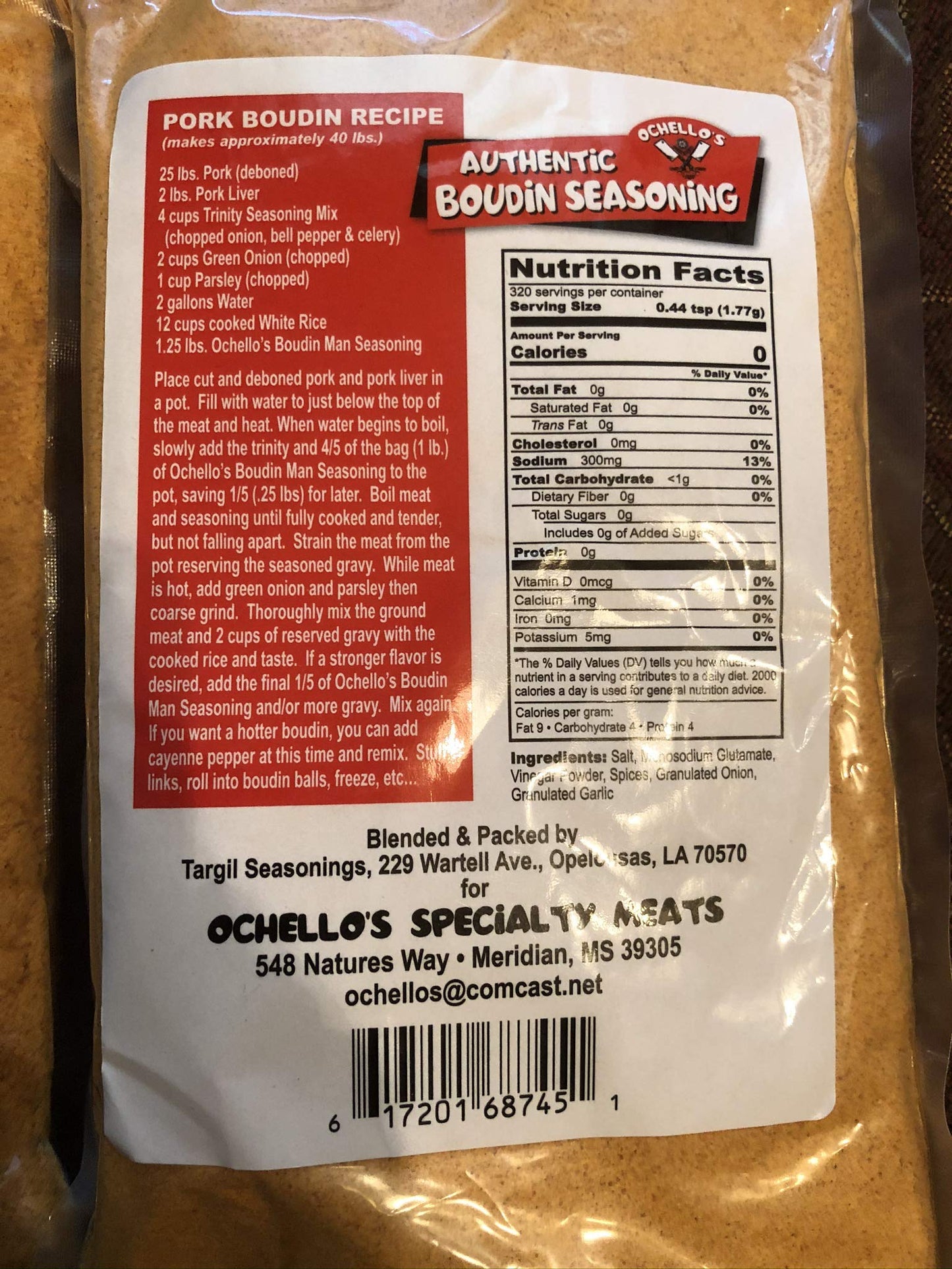 Authentic Boudin Seasoning