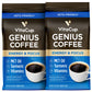 VitaCup Genius Ground Keto Coffee, Medium Dark Roast, 2 Bags, 11oz Each, with Turmeric, MCT Oil, B Vitamins, D3, 100% Arabica