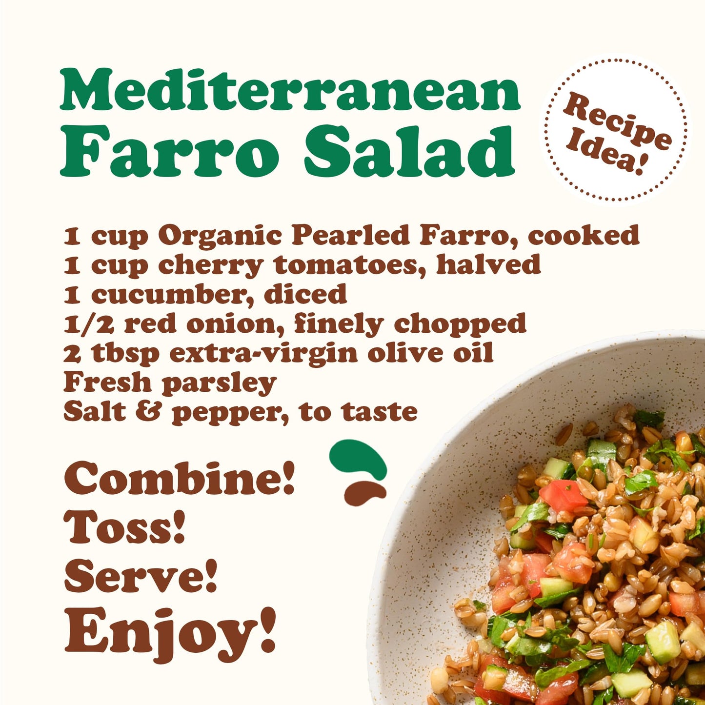Food to Live Organic Italian Pearled Farro, 10 Pounds - Whole Farro Grain, Good Source of Fiber and Protein, Great for Salads, S