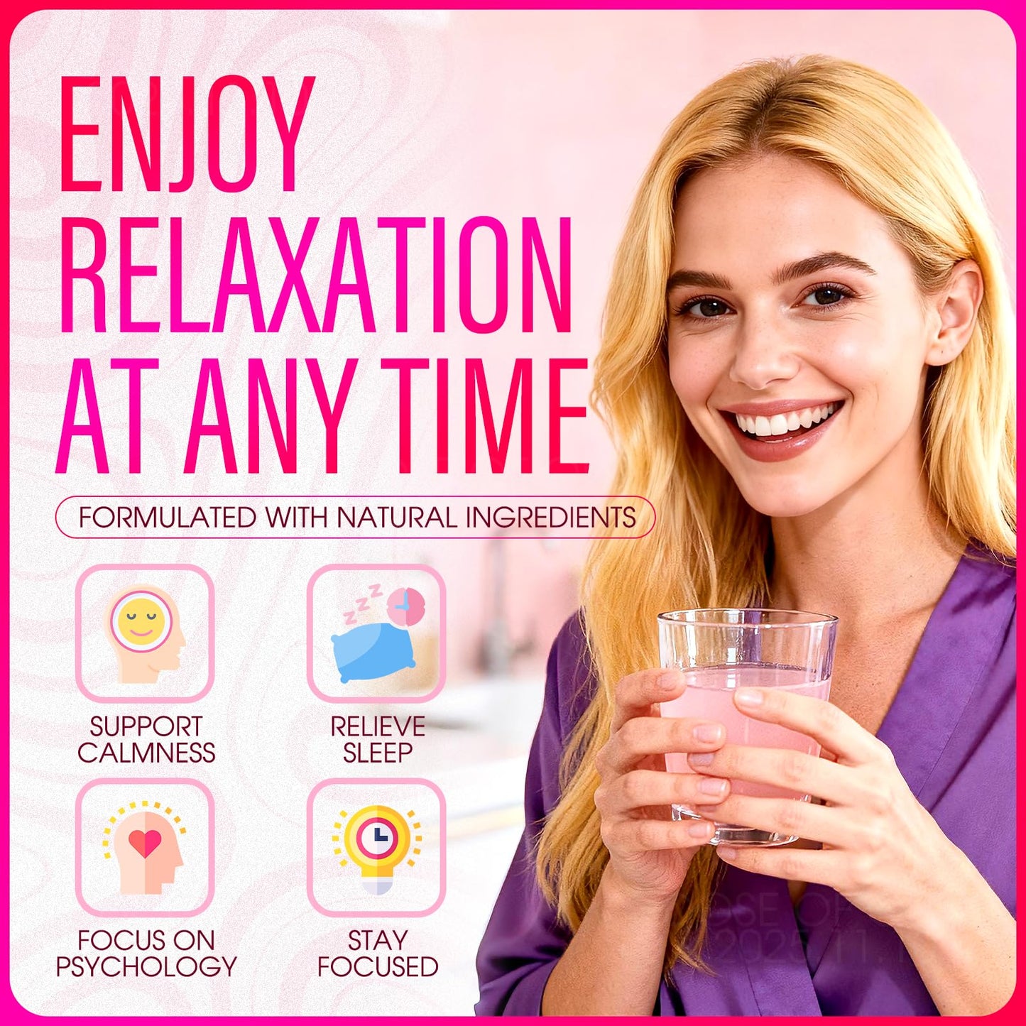 Quiet of Dose Calming Drink Mix - Relaxation & Sleep Support with L-Theanine, Affron Saffron Extract, Magnesium Glycinate & Ashw