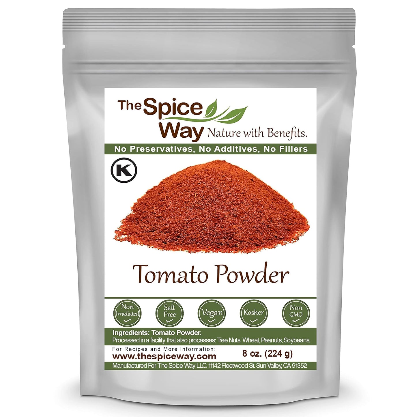 The Spice Way Tomato Powder - (8 oz) dried tomatoes made into a powder used for cooking - Dried Tomato Powder