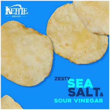 Kettle Brand Potato Chips, Salt & Vinegar Kettle Chips, Snack Bag, 2 Oz (Pack Of 6)