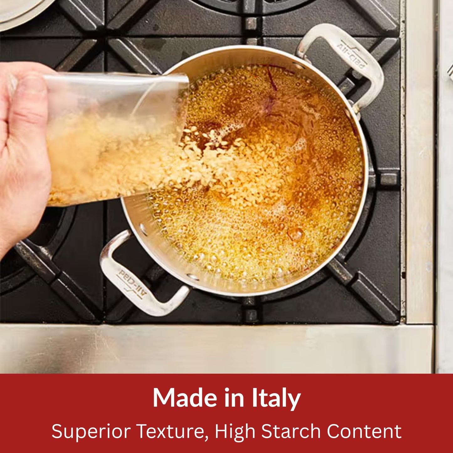 Delallo Arborio Rice, For Risotto, Made In Italy, Short Grain Rice With High Starch Content, Gluten-Free, Kosher, Non-Gmo, Vegan