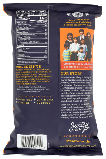 SIETE FAMILY FOODS Queso Potato Chips, 5.5 OZ