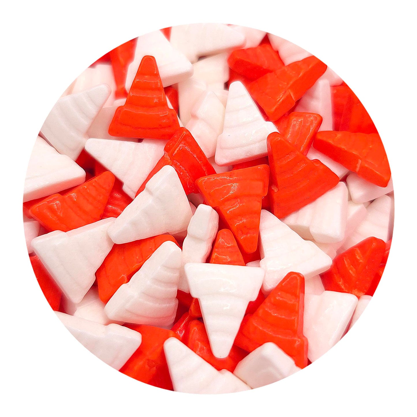 NCS Orange and White Construction Cone Edible Candy Sprinkles, 8 ounces - Great for Cupcakes, Cookies, Cakes, Cakes Pops, Donuts