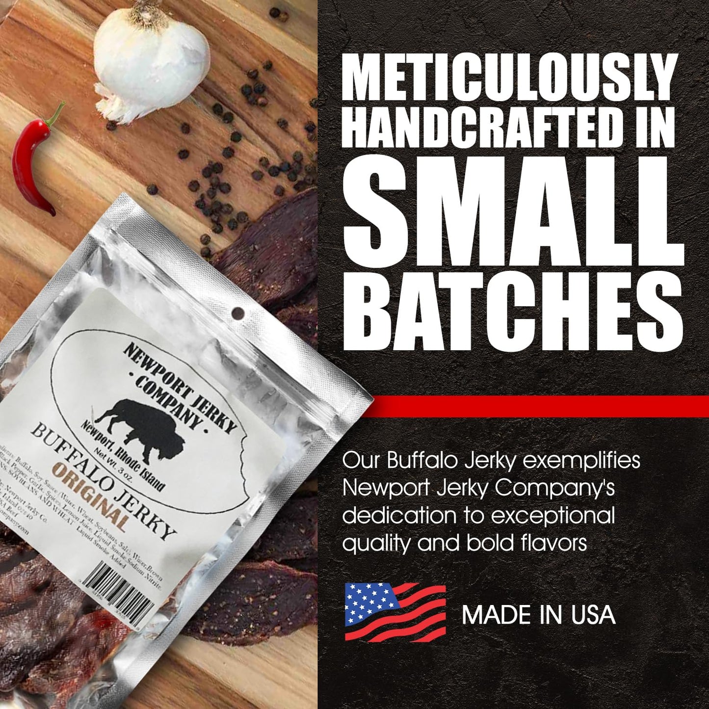 Newport Jerky Company Buffalo Jerky