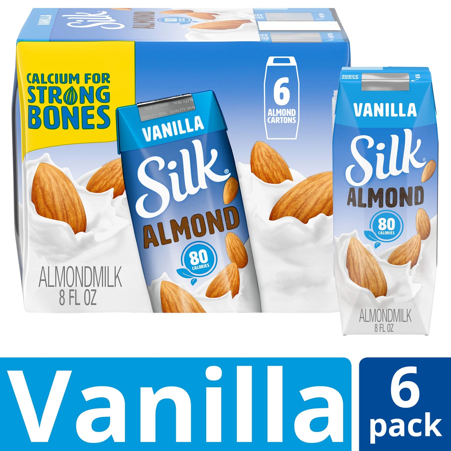 Silk Pure Almond Milk - Vanilla - Case Of 3 - 8 Fl Oz.