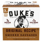 DUKES Pork Original Smoked Shorty Sausages, 7g Protein, 2.5 oz Snack Bags, Pack of 7
