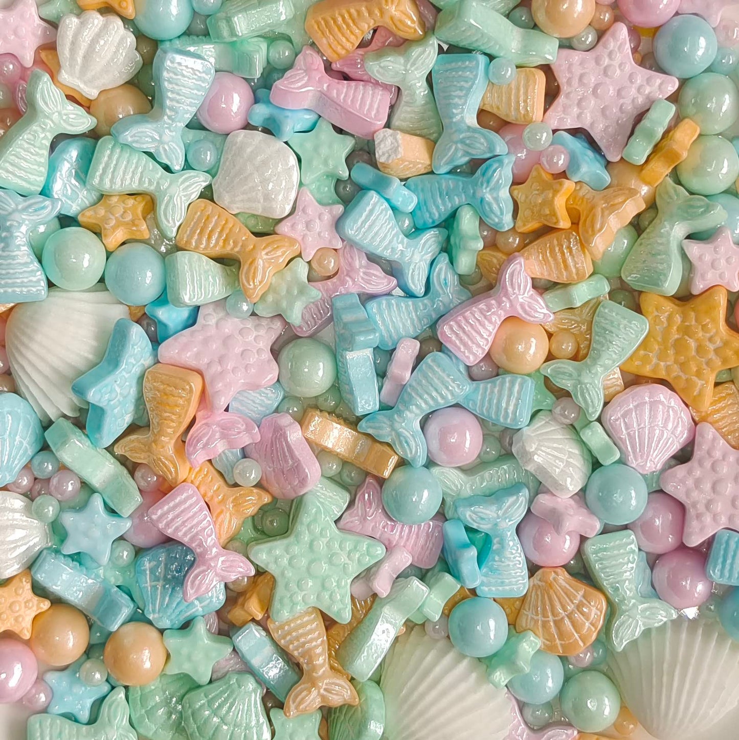 Sentovac Edible Mermaid Pearl Mix Sprinkles For Decorating | Edible Cake Cupcake Sprinkles 1 Bottle 3.53Oz/ 100G | Cookie And Ic