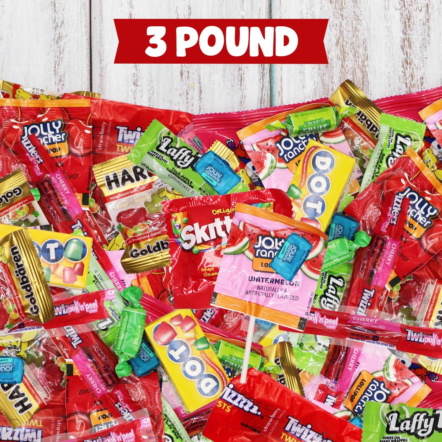 Zisbers Bulk Assorted Candy Mix - Individually Wrapped Variety Pack, 3 lb for Parties, School Snacks & Office