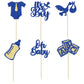 Gyufise 24Pcs Baby Shower Cupcake Toppers Glitter Tie Onesie Baby Bottle Oh Baby Cupcake Picks It'S A Boy Cake Decorations For B