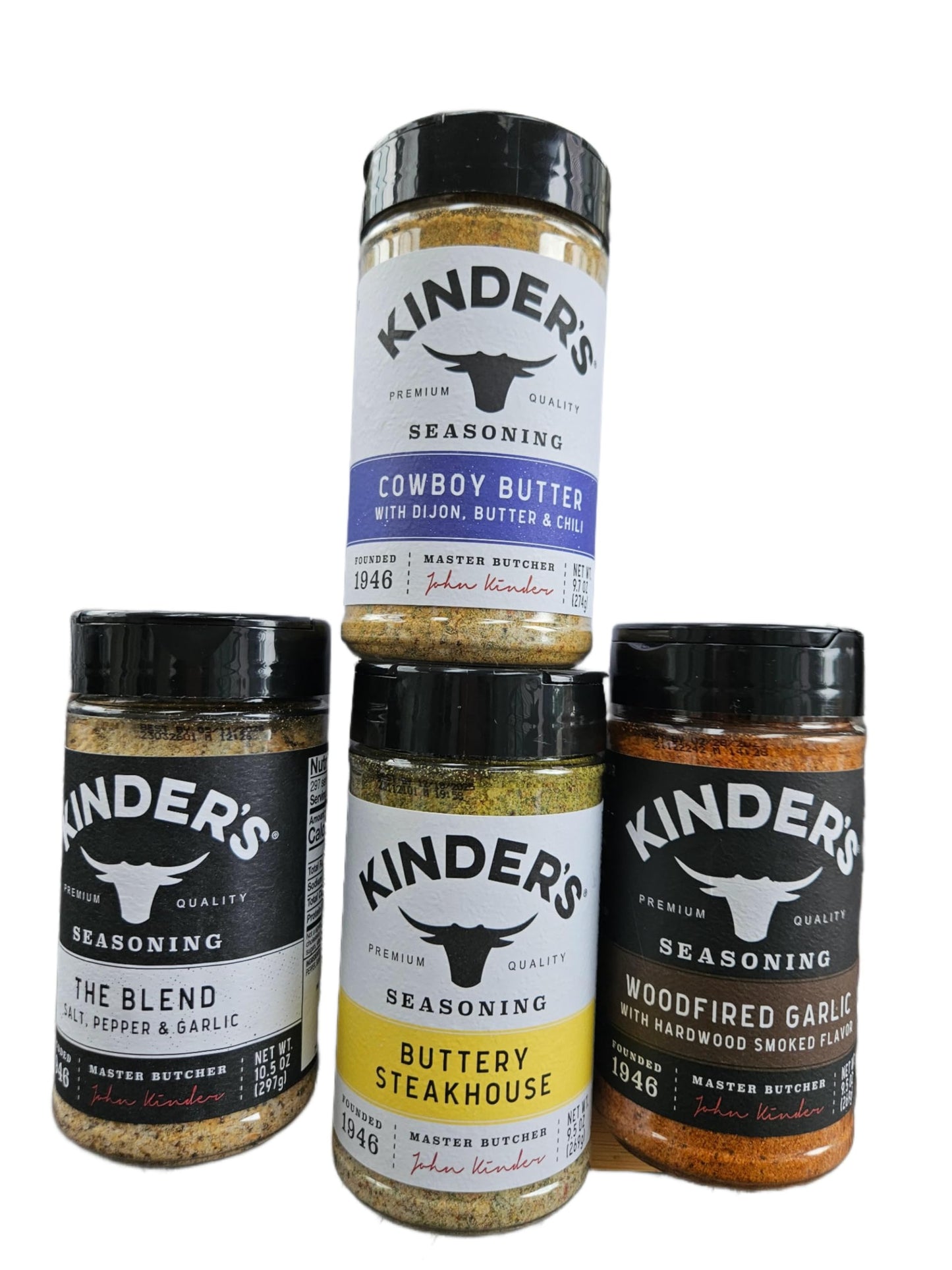 HUBZ Seasoning Set, 4 Pack, Includes The Blend, Buttery Steakhouse, Woodfired Garlic, Cowboy Butter, Gluten Free, Non-GMO