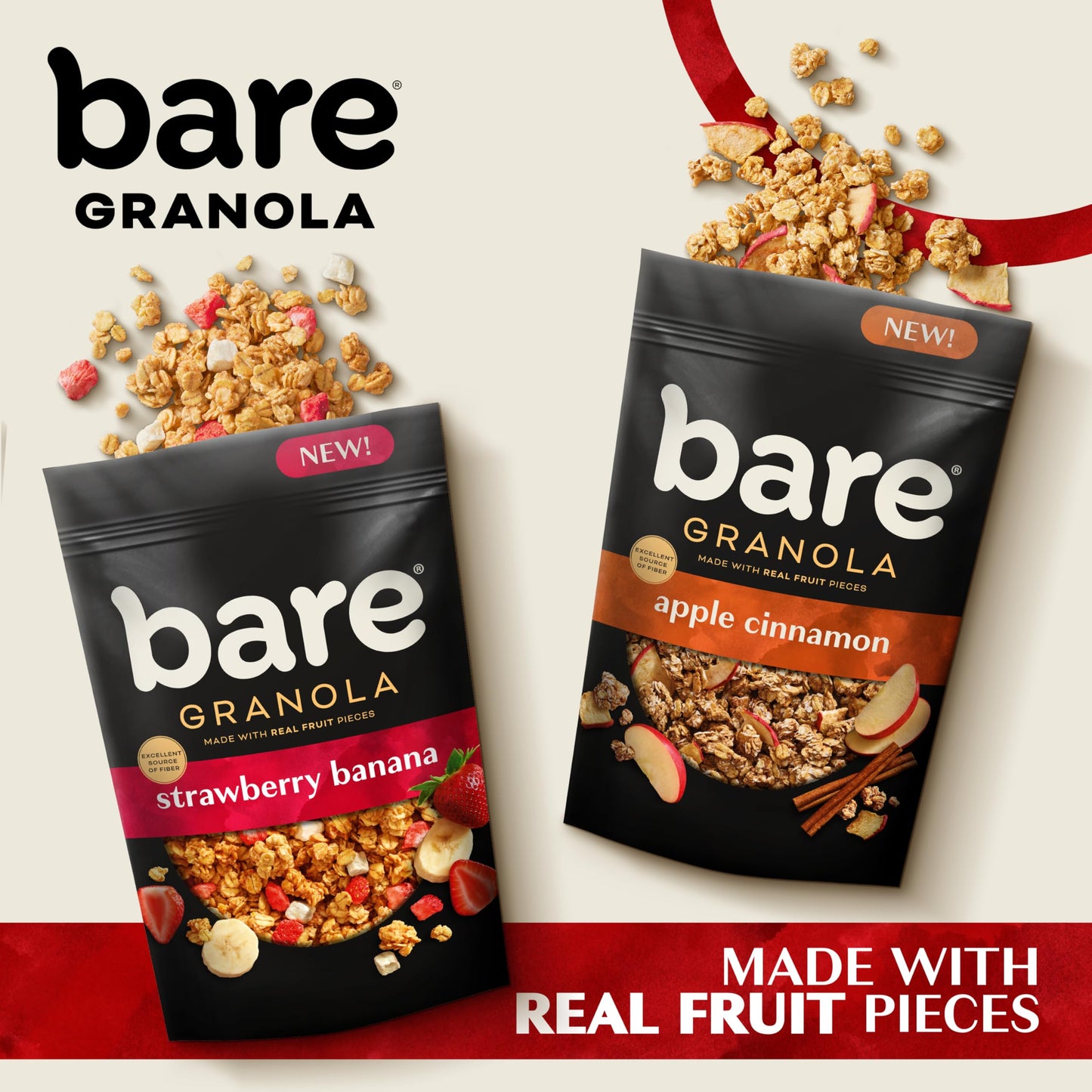 Bare Granola Cereal Variety Pack, 11 oz Bags (Pack of 3)