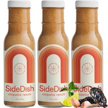 Chipotle Ranch Dressing (Pack of 3) - Seed Oil, Dairy & Gluten Free Salad Dressing w/Avocado Oil - Refined Sugar Free, Low Sodiu