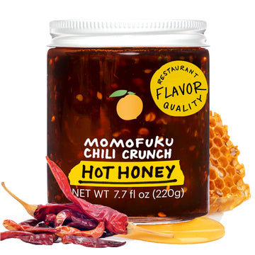 MOMOFUKU Hot Honey Chili Crunch, 7.7 oz - Oil with Wildflower Honey, Garlic, Shallots, and Chili Crisp