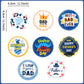 Ouksma Edible Rice Paper Cupcake Toppers, 56 Pcs, Dad-Themed Designs for Cake & Dessert Decorations