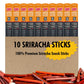 Jerky.Com Sriracha Pork And Beef Snack Sticks 10 Pack | Low Carb, Low Sugar, High Protein Keto Snacks | Delicious Gluten Free Beef Sticks | Gifts For Men & Women