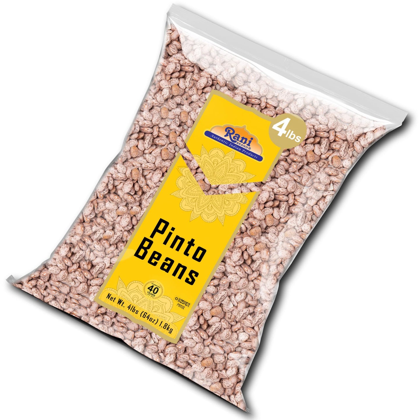 Rani Pinto Beans 64Oz (4Lbs) 1.81Kg Bulk ~ All Natural | Vegan | Gluten Friendly | Non-Gmo | Kosher | Product Of Usa