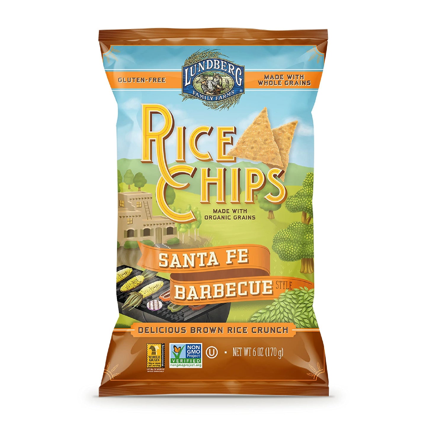Lundberg Rice Chips Santa Fe Barbecue, 6 Oz, Model KTS-2753, Pack of 1