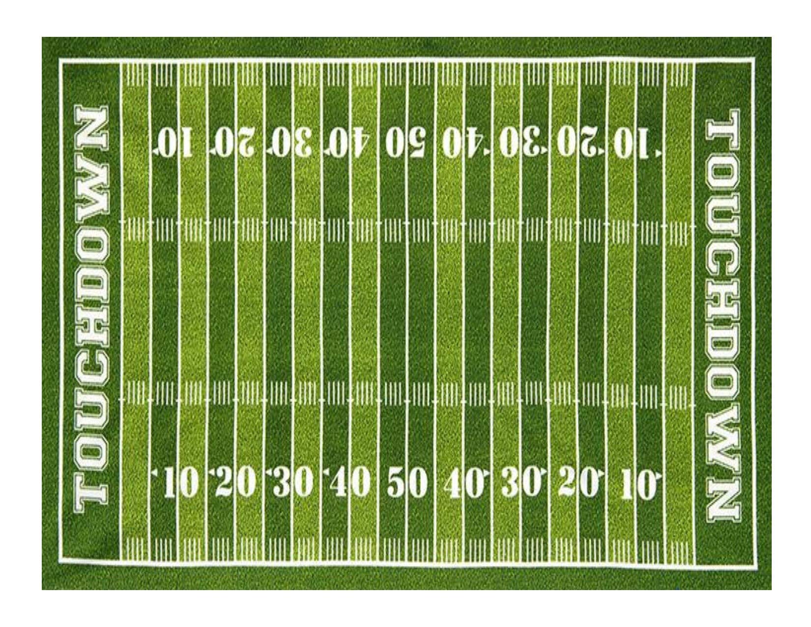 Football Field Edible Cake Topper-1/4 Sheet