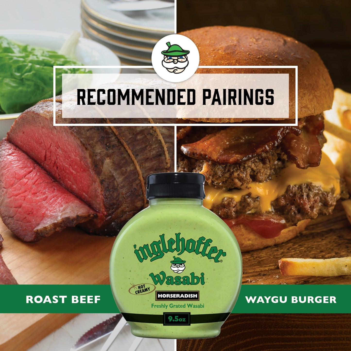 Inglehoffer Hot Creamy Wasabi Horseradish, 9.5 Oz Squeeze Bottle
