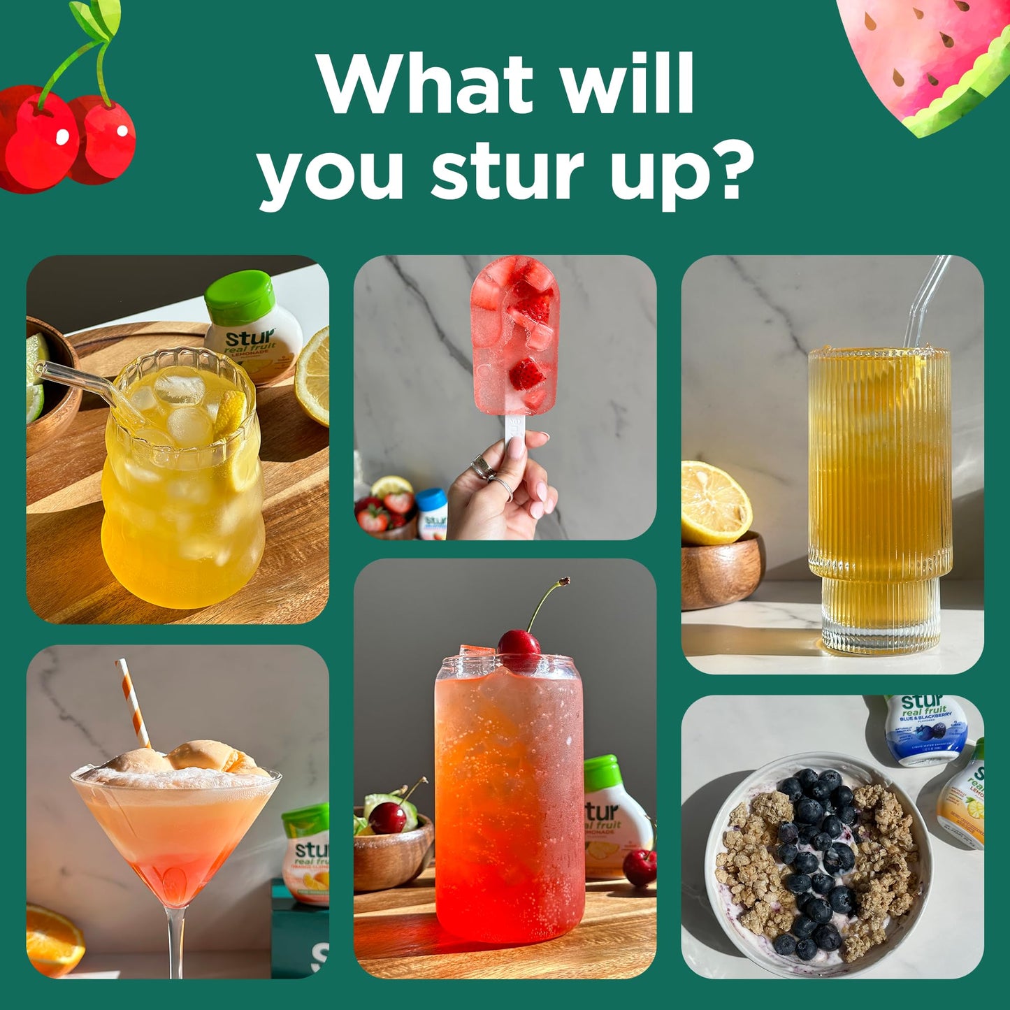 Stur Liquid Water Enhancer | Mocktail Variety Pack | Naturally Sweetened | Sugar Free | Zero Calories | Keto | Vegan | 5 Bottles  Makes 120 Drinks
