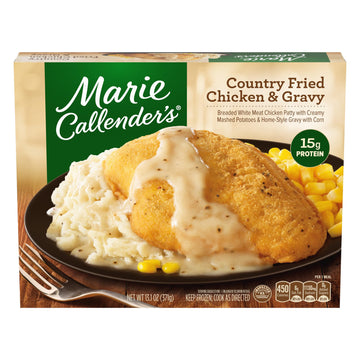 Marie Callenders Country Fried Chicken and Gravy, Convenient Oven or Microwave Meal with Chicken and Mashed Potatoes, Frozen Me