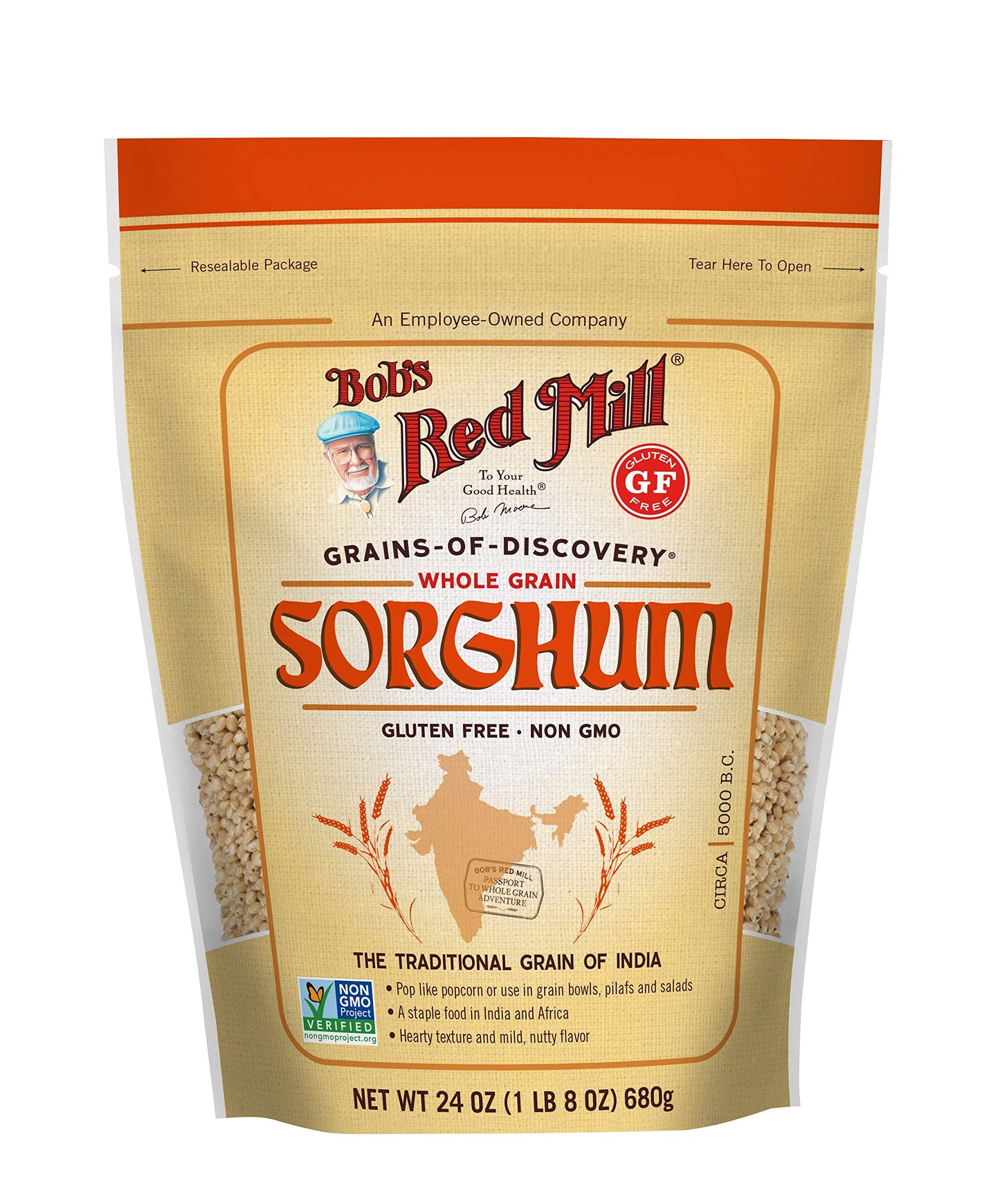 Bob s Red Mill Sorghum Grain, 24oz (Pack of 4) - Whole Grain, Vegan, Kosher