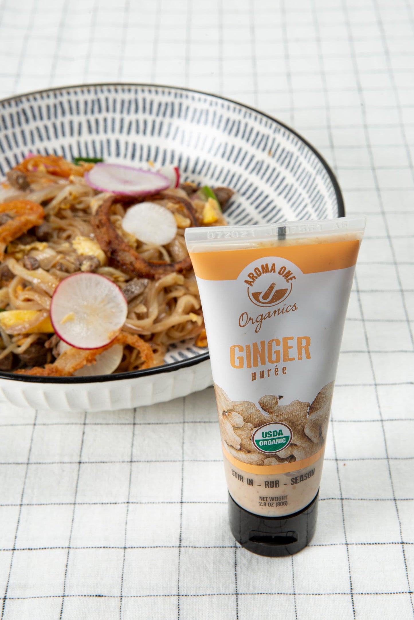 Aroma One Ginger Puree Paste - Organic Herb Concentrate For Cooking, Seasoning & Sauces - Fresh Flavor Enhancer, Non-Gmo, Gluten