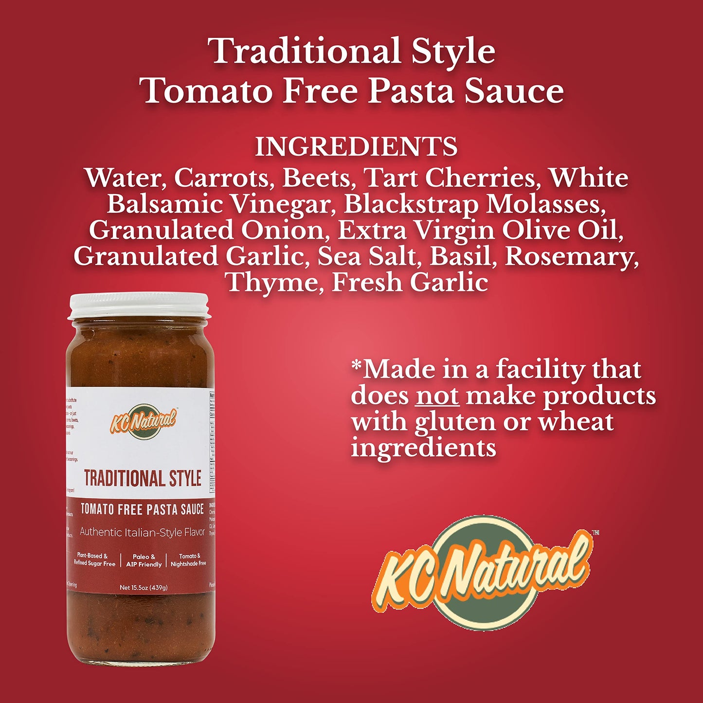 Kc Natural | Traditional Style Tomato Free Pasta Sauce | 280Mg Sodium (1-Pack, 1.00)