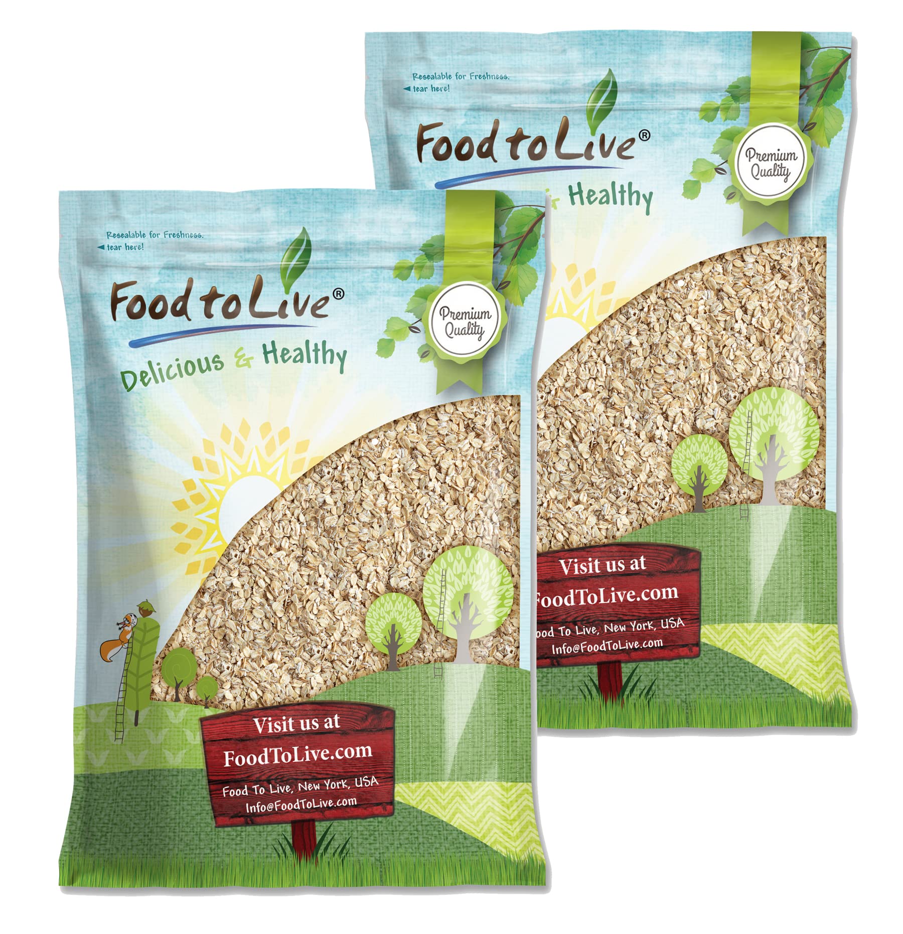 Food to Live Quick Cooking Rolled Oats, 12 Pounds - One Minute Oatmeal, Whole Grain, Instant Meal, Dry Thin Flakes, Uncooked, Ra