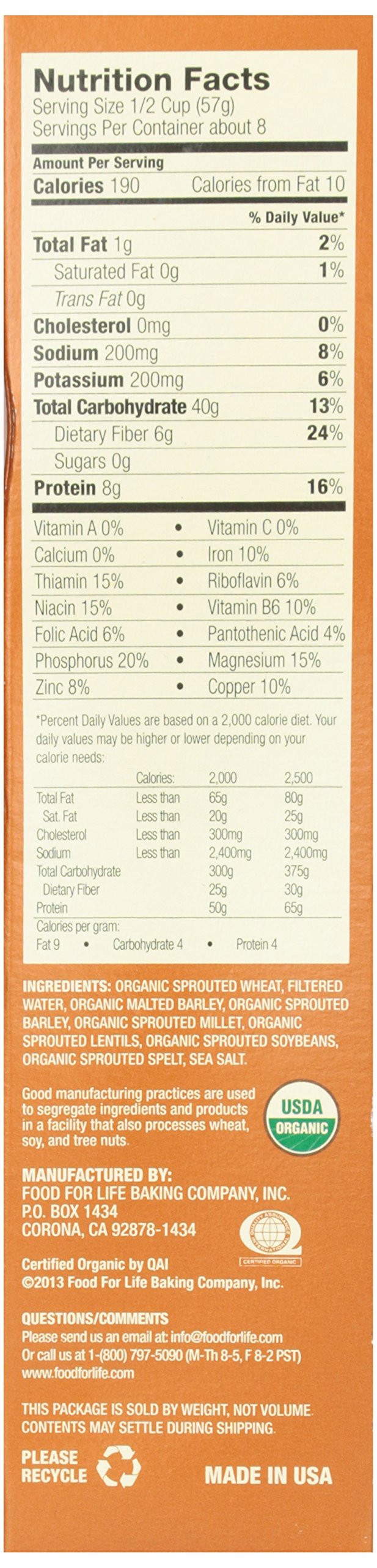 Food For Life, Ezekiel 4:9 Organic Sprouted Grain Cereal, Original, 16 oz