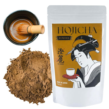 SUMIRE Hojicha Powder Rich Aroma from Kagoshima  Japan - Roasted Flavor  Caffeine-Light  Fine Texture  Easy Mix (Hojicha Powder)