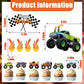 Censen 48 Pcs Truck Cake Topper Birthday Party Supplies Truck Cake Decorations Racing Car Birthday Cake Cupcake Topper Blaze Bir